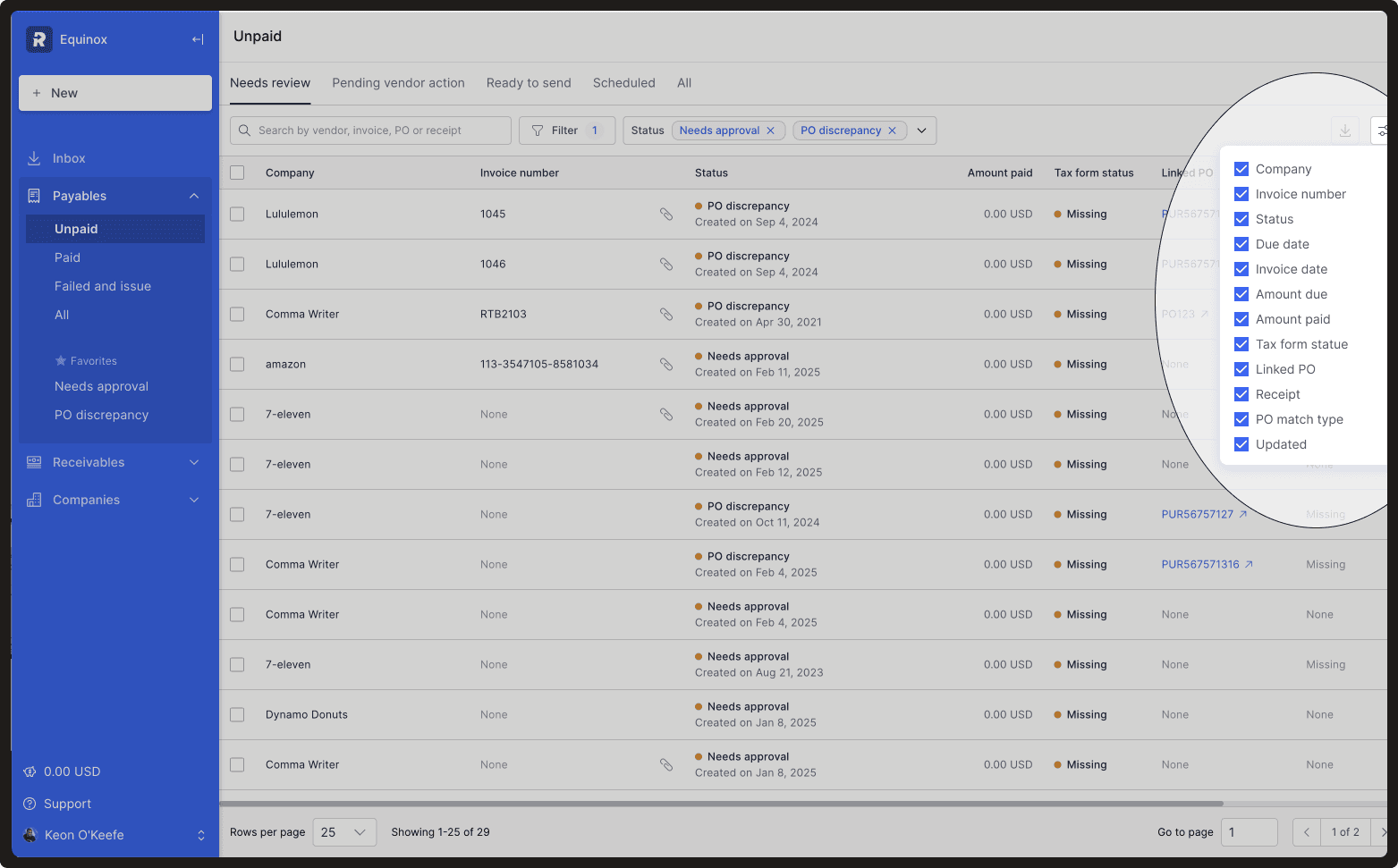 Column Picker