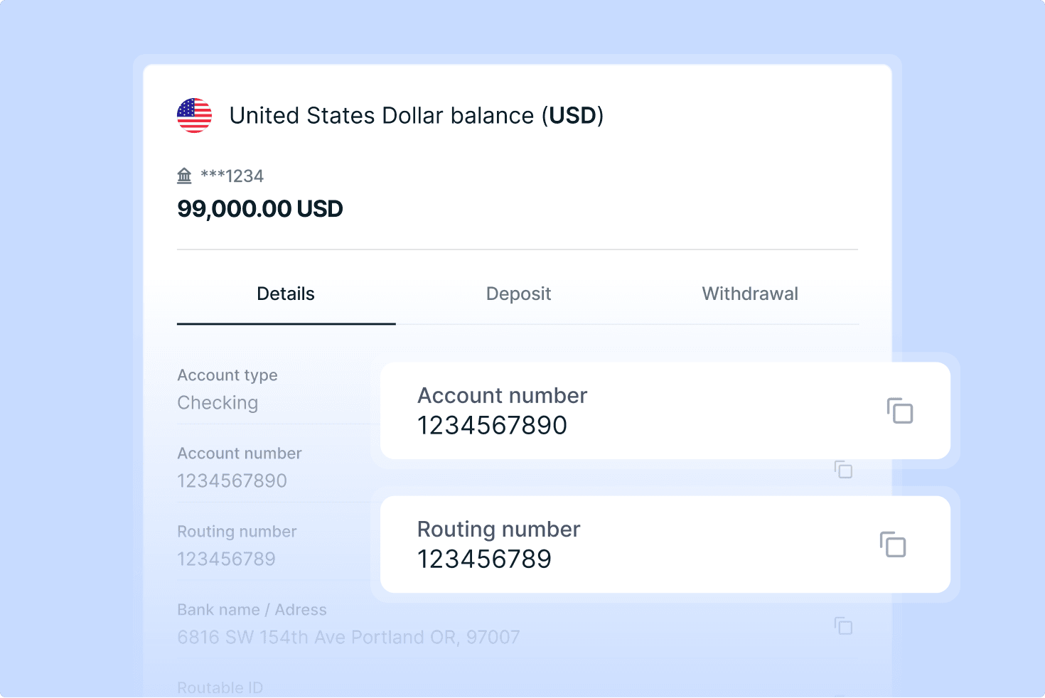 Routable Virtual Account Number