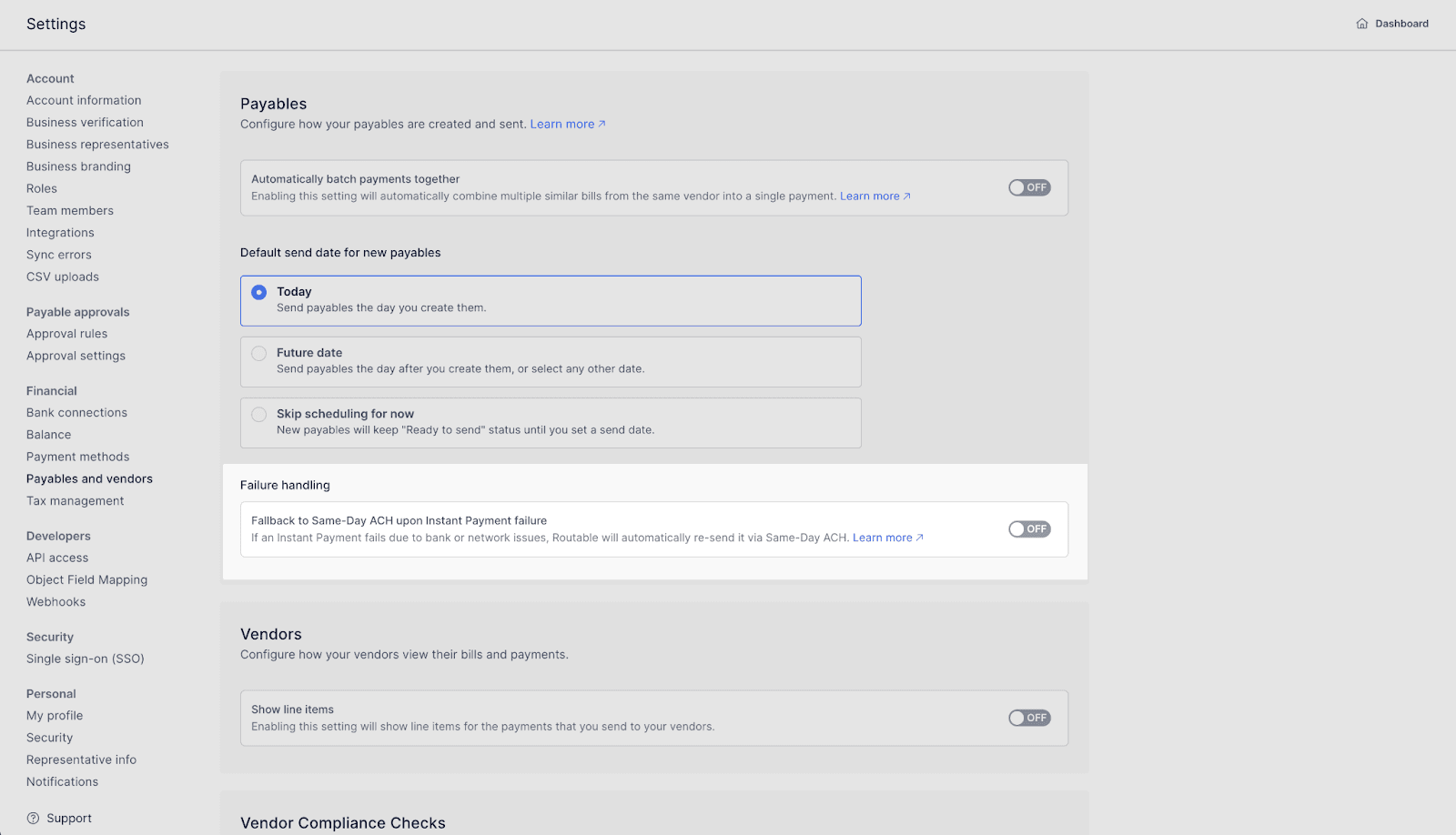 payables changelog