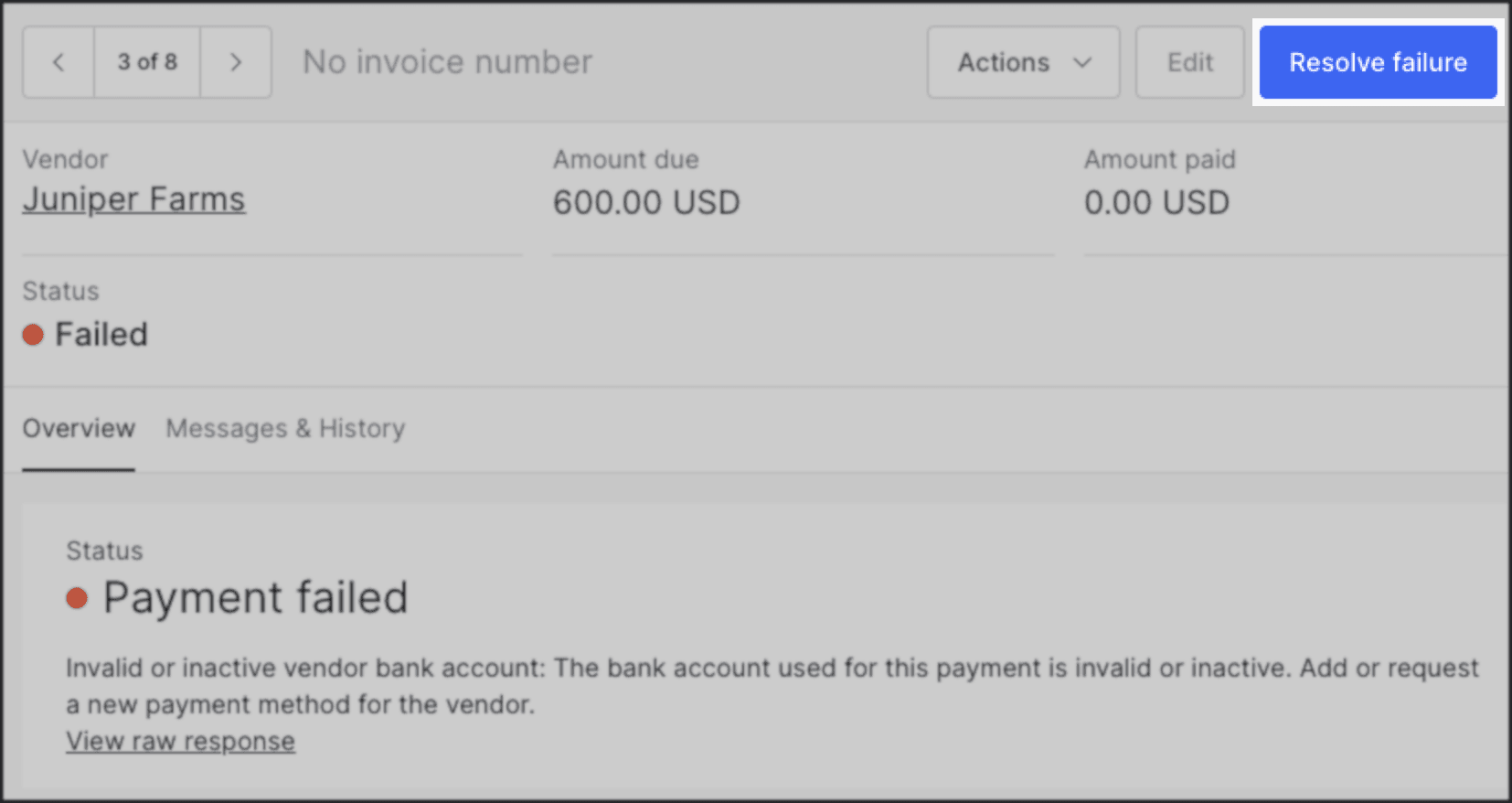 resolve payment